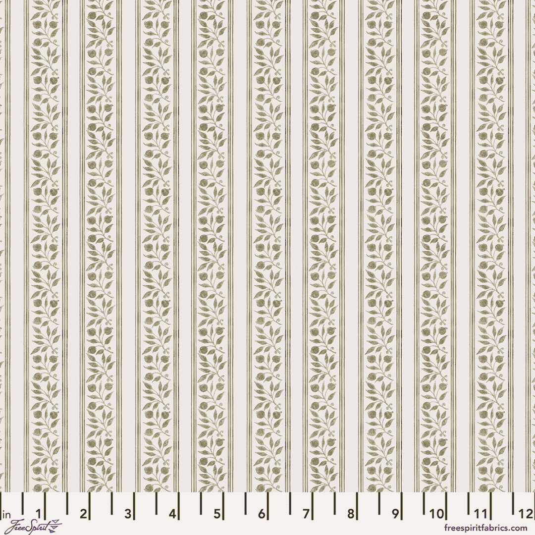 William Morris Morden - Rosehip Stripe - Linen