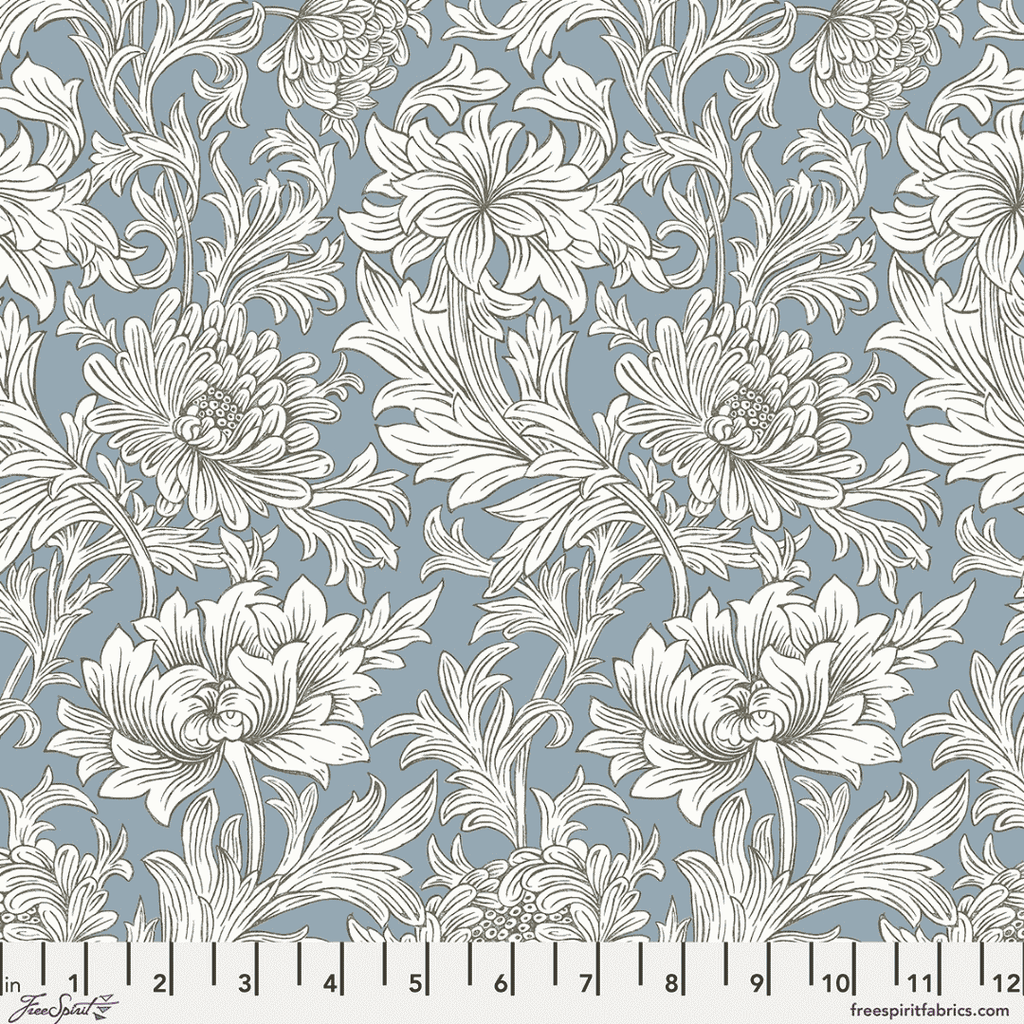 William Morris Morden - Chrysanthemum Tonal - Light Blue