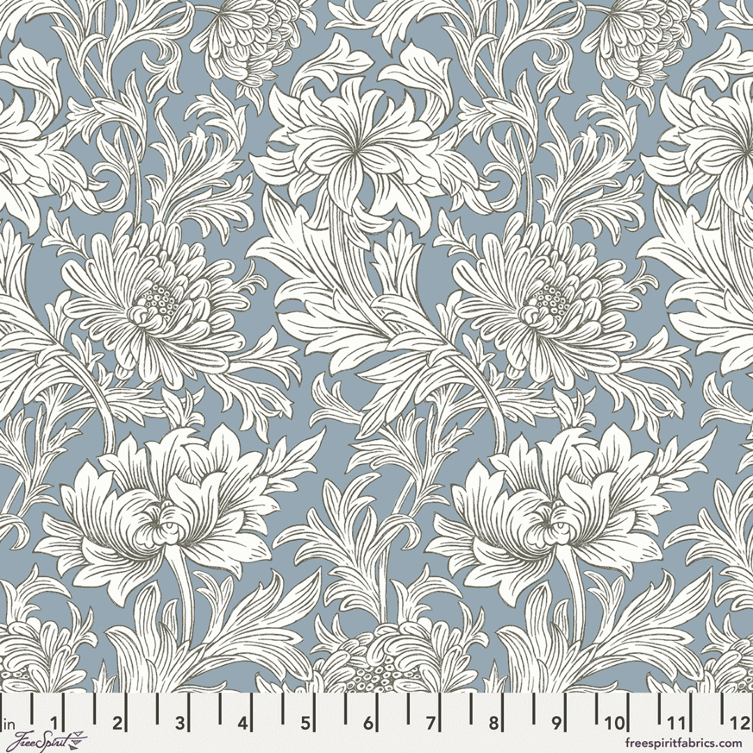 William Morris Morden - Chrysanthemum Tonal - Light Blue