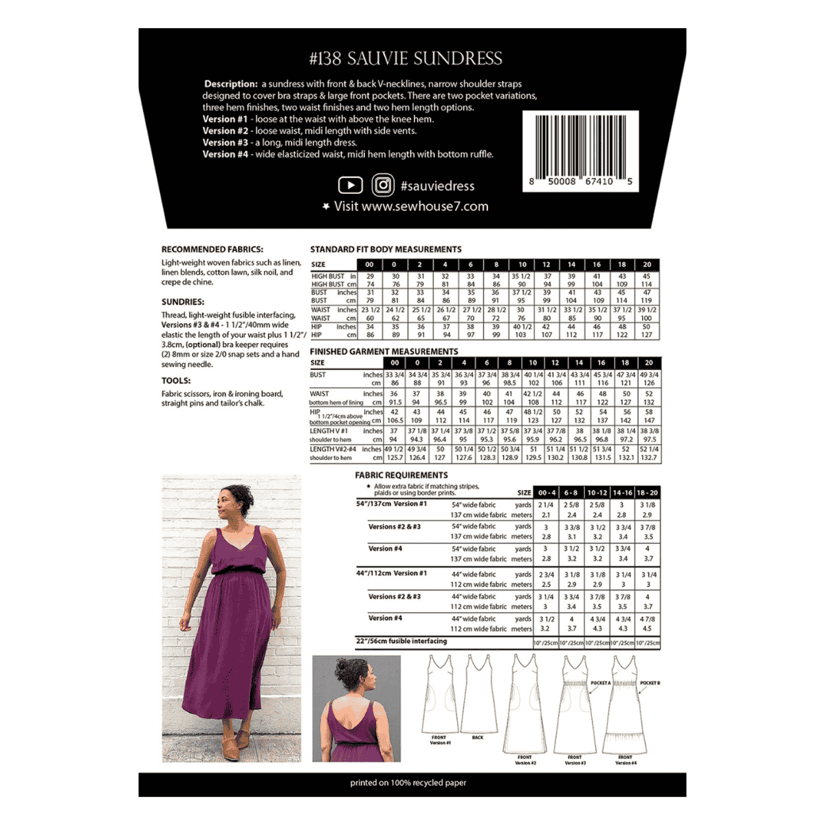 Sew House Seven - Sauvie Sundress Standard Fit
