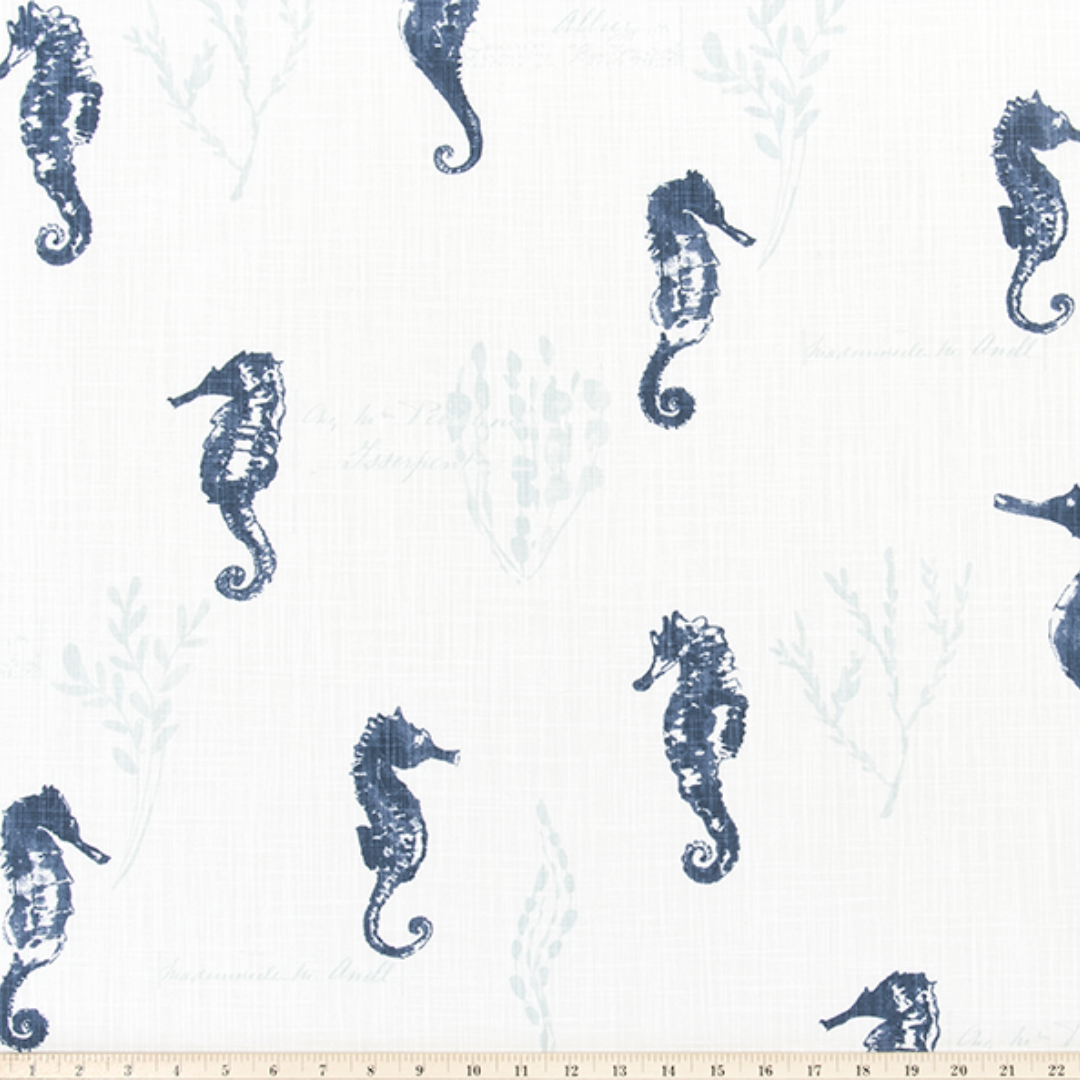Upholstery Slub Canvas - Ocean Love - Italian Denim