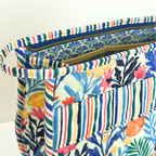 open wide zippered bag