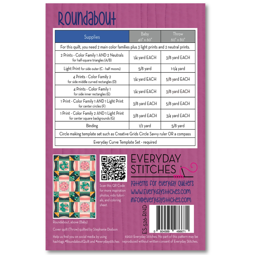 Everyday Stitches - Roundabout Quilt Pattern