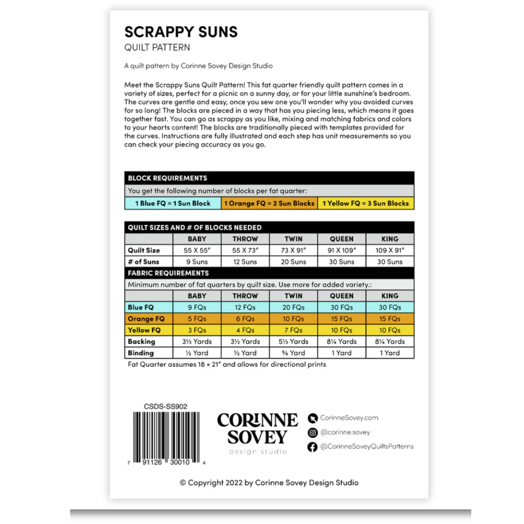 Corinne Sovey - Scrappy Suns Quilt Pattern