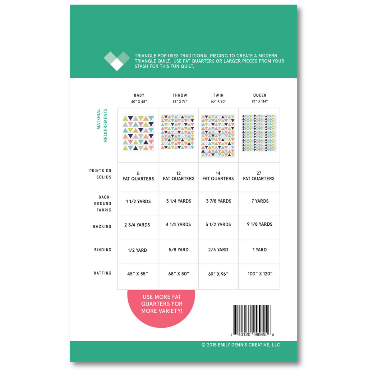 Quilty Love - Triangle Pop Quilt Pattern