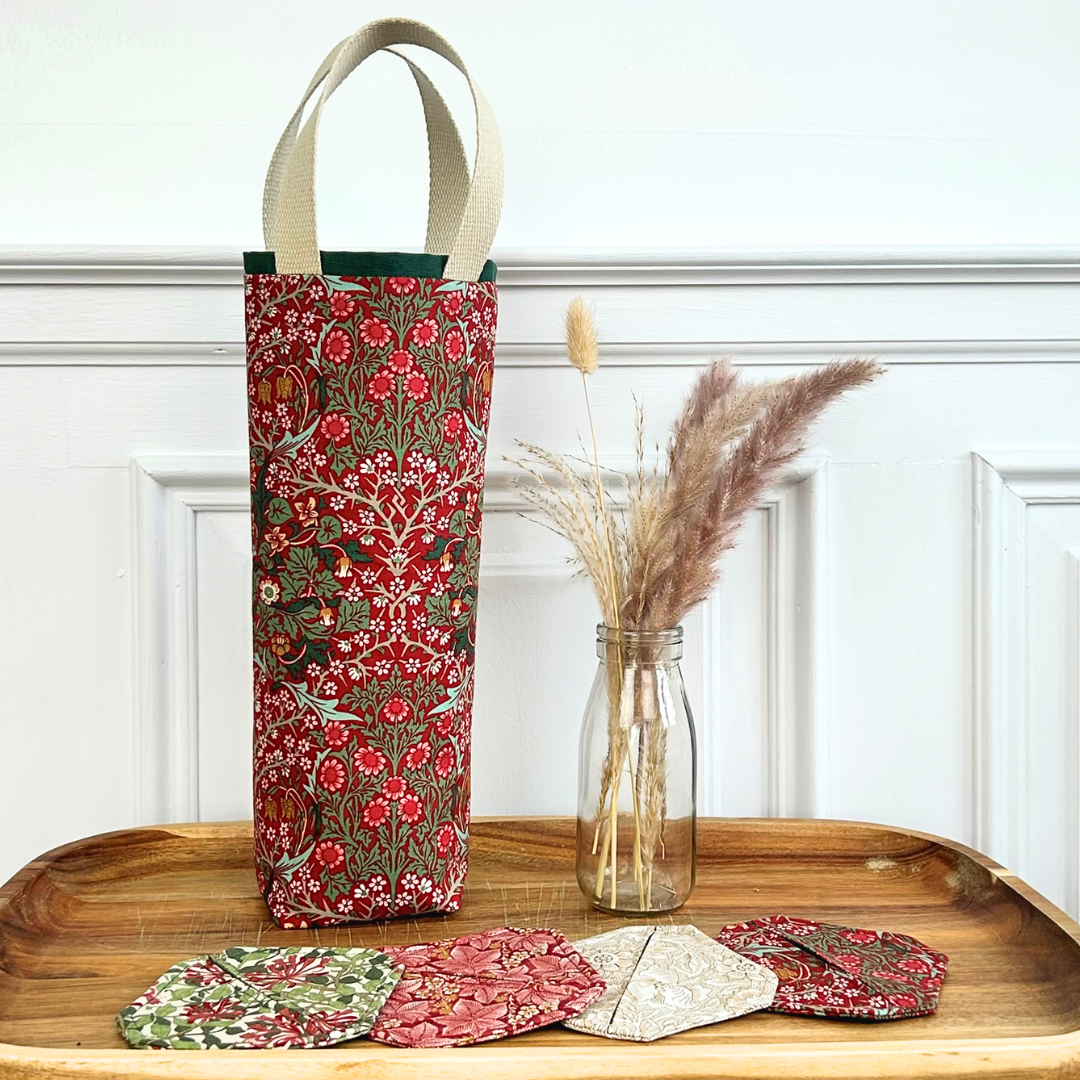 sip + stitch: wine tote + wine glass slippers