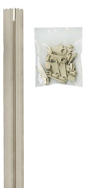 Zipper by the Yard - Natural