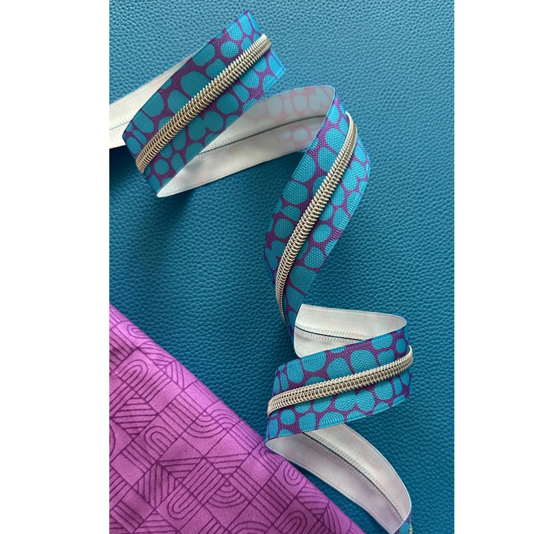 Zipper Tape - 3yds - Blue Pebble 