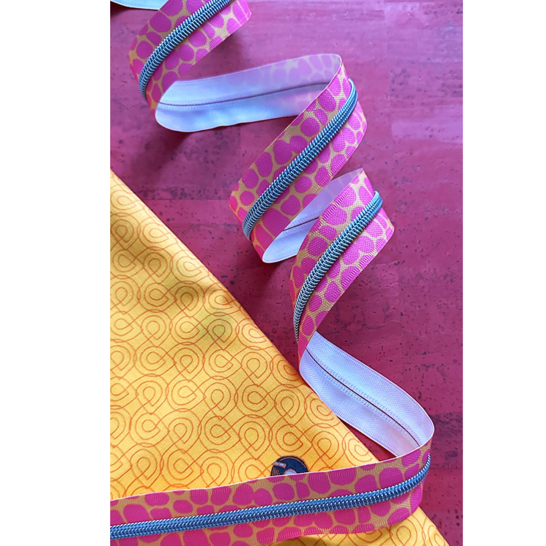 Zipper Tape - 3yds - Pink Pebble 