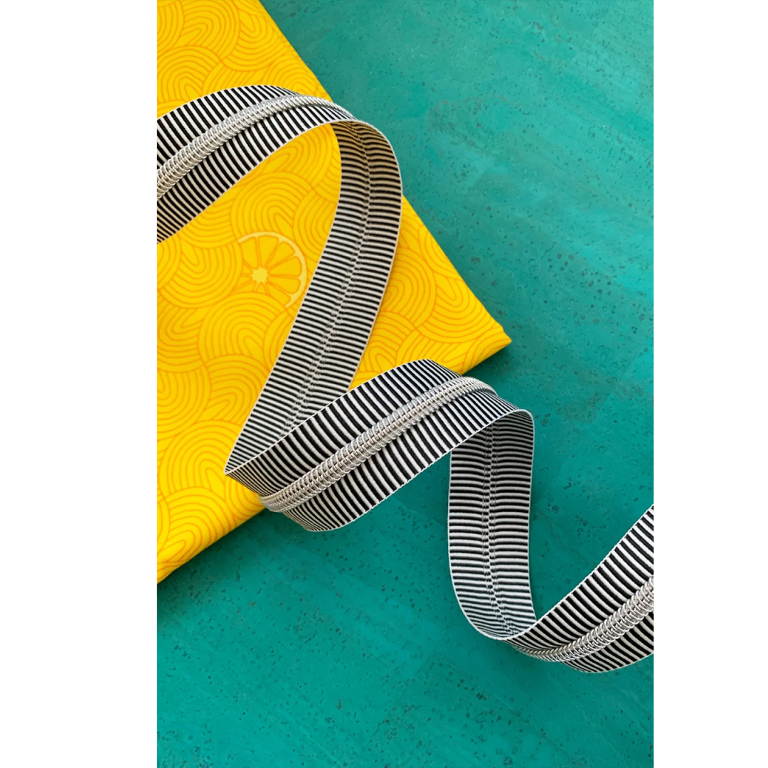 Zipper Tape - 3yds - Black Stripe 