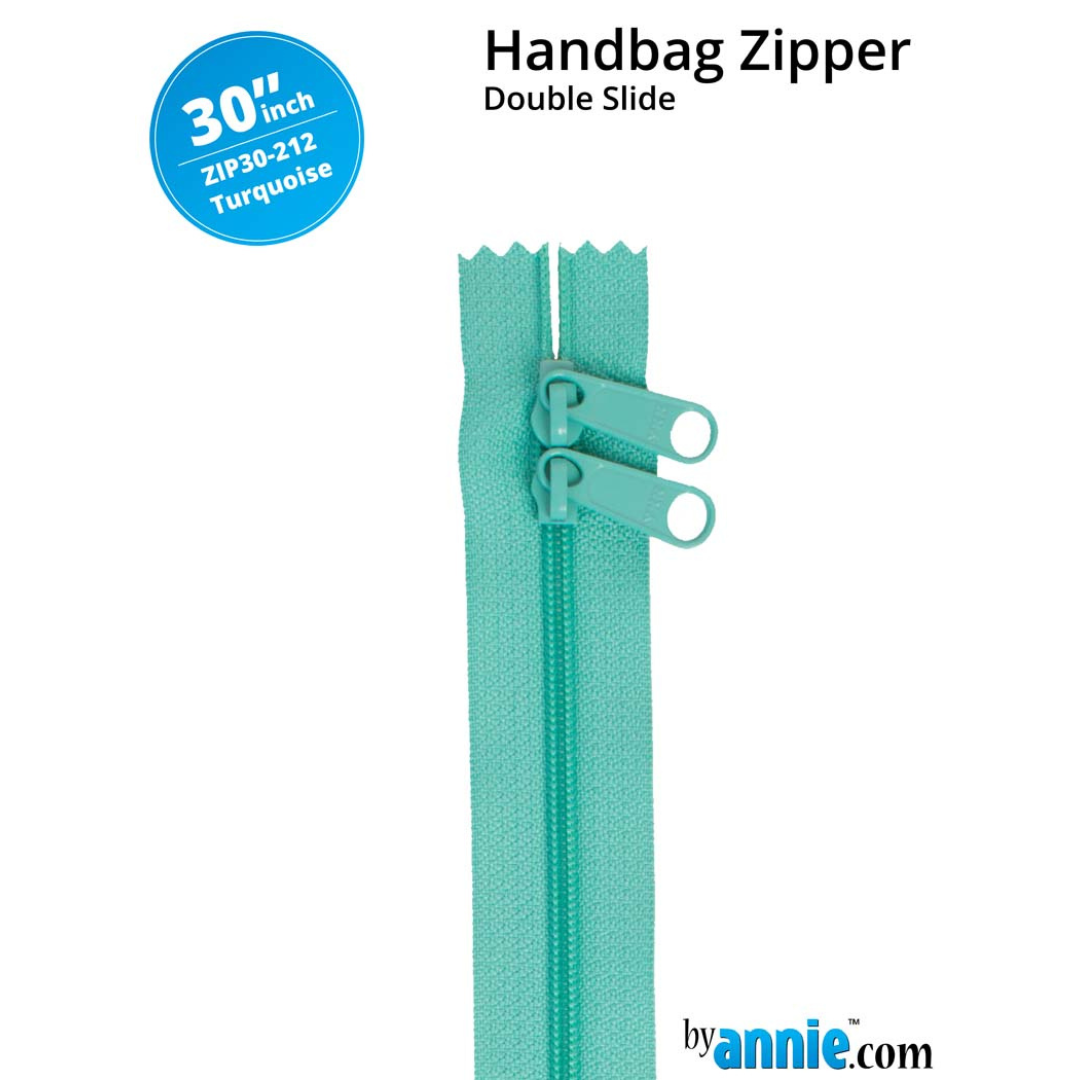 Handbag Zipper - 30" Double-Slide - Turquoise