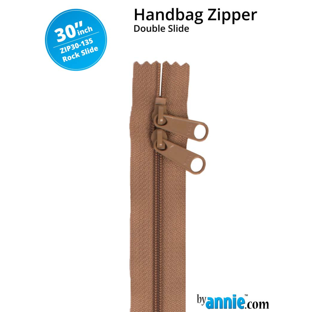 Handbag Zipper - 30" Double Slide - Rock Slide