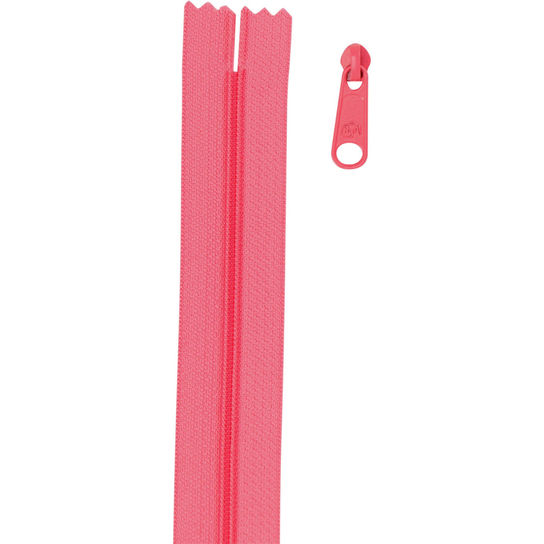 Zipper by the Yard - Coral