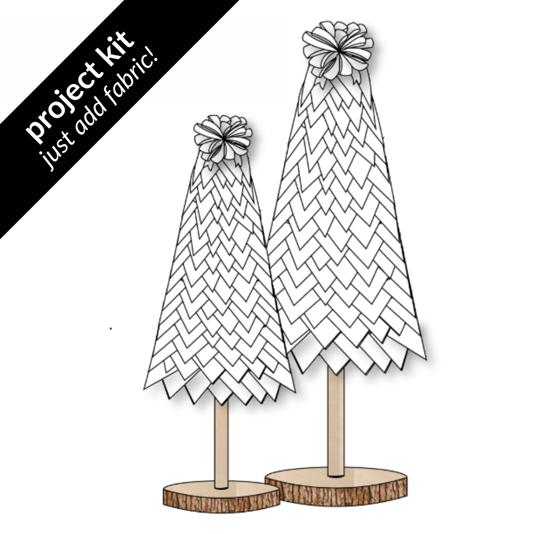 Project Kit: 'No Sew Fabric Trees' Kit - Just Add Fabric
