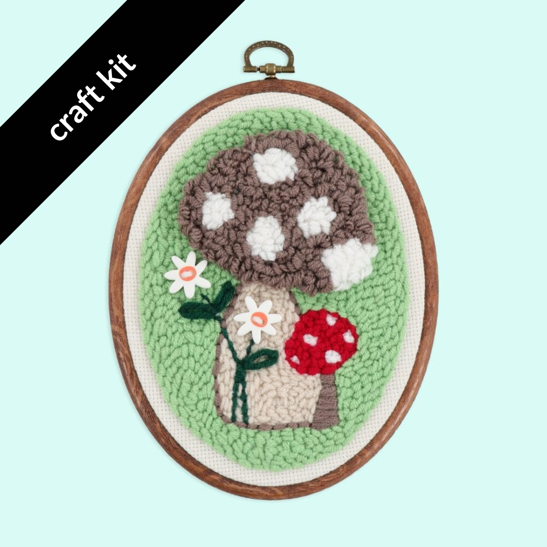 Craft Kit: Punch Needle/Embroidery - Mushroom Meadows