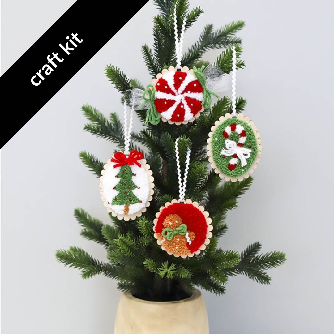 Craft Kit: Punch Needle - Cozy Christmas Ornaments