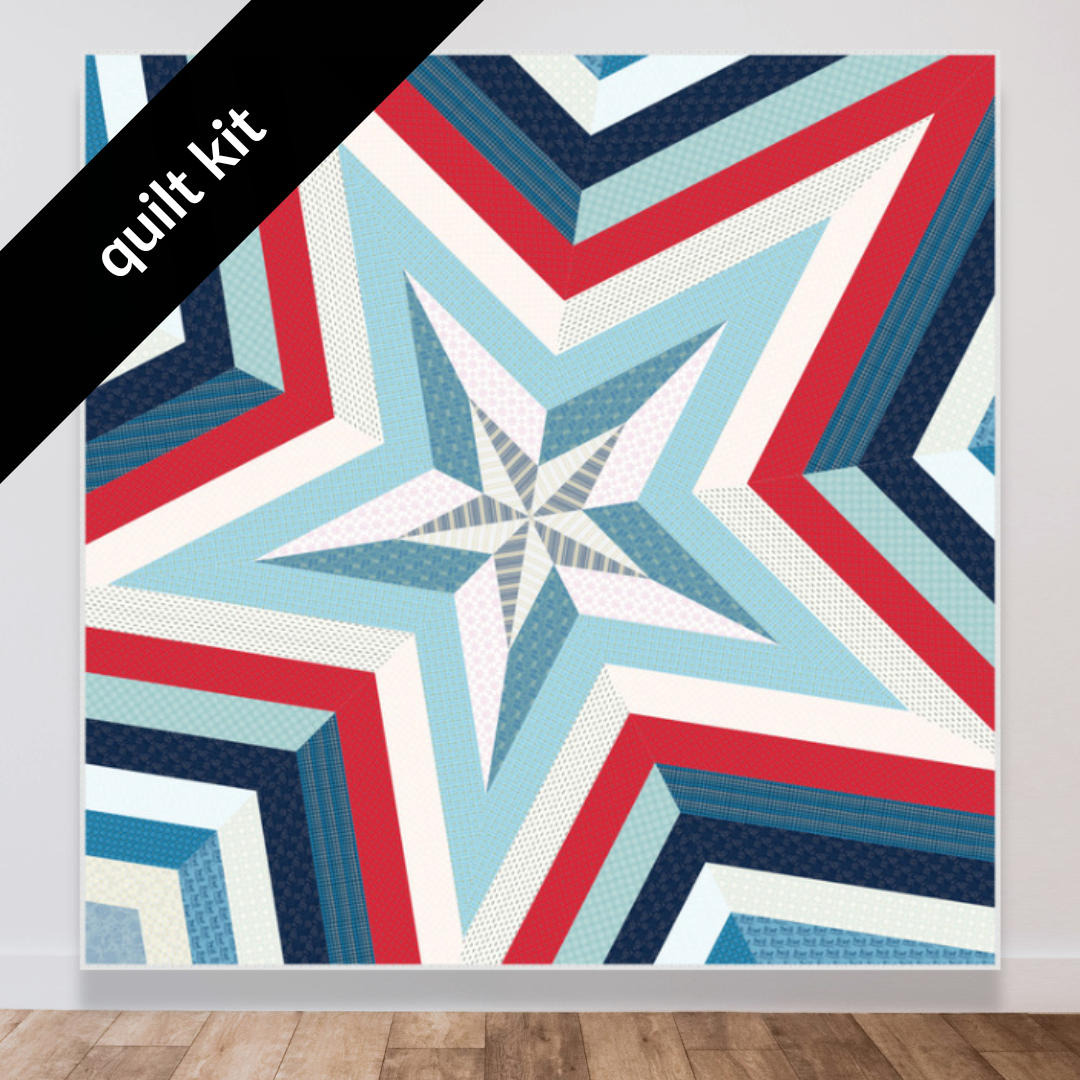 Star Storm Quilt Kit with Primitive Cloth