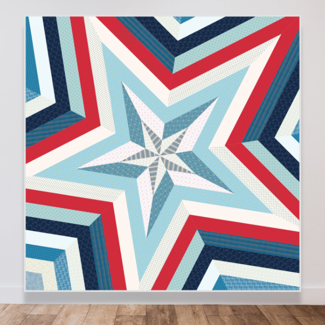 Star Storm Quilt Kit with Primitive Cloth