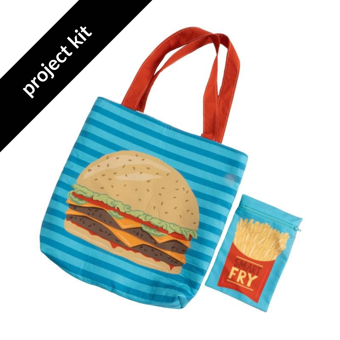 Cut Sew Create Project - Hamburger Tote and Zipper Pouch