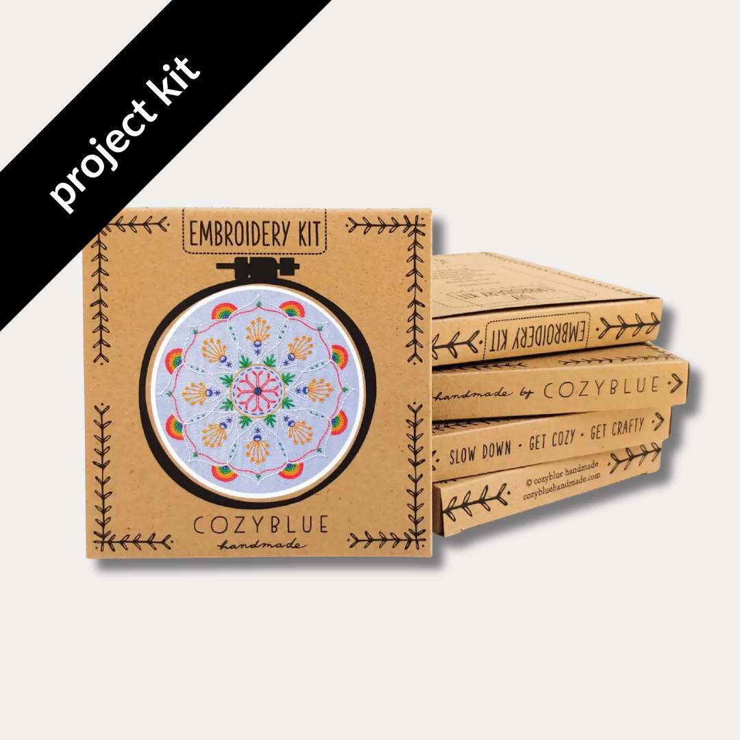 Cozyblue Handmade - Rainbow Mandala Embroidery Kit
