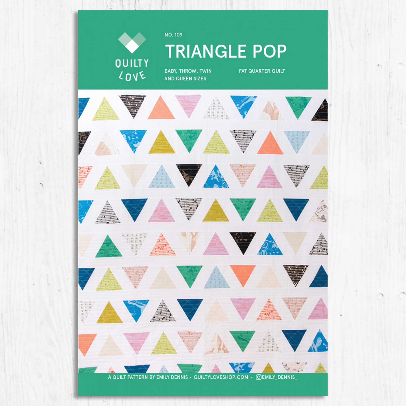 Quilty Love - Triangle Pop Quilt Pattern