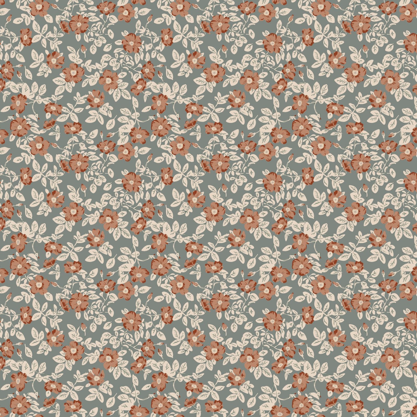 Charmwood - Floral - Green Rayon