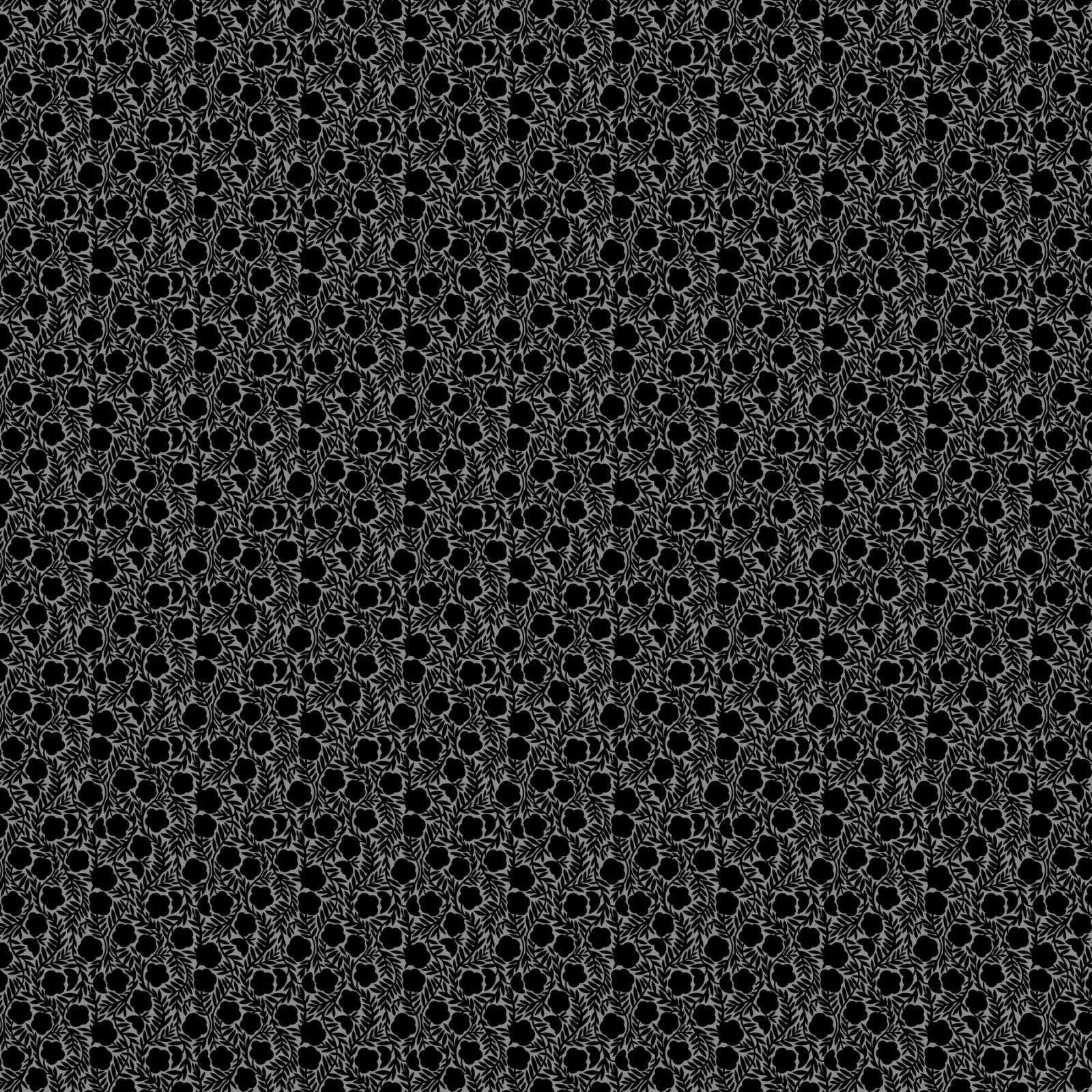 Rhythm & Leaves Rayon - Chain Floral - Black