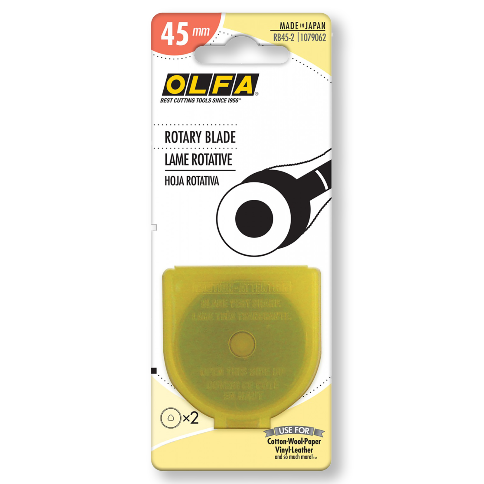 Rotary Blade: 45mm Olfa Replacement Pack - 2 Pack
