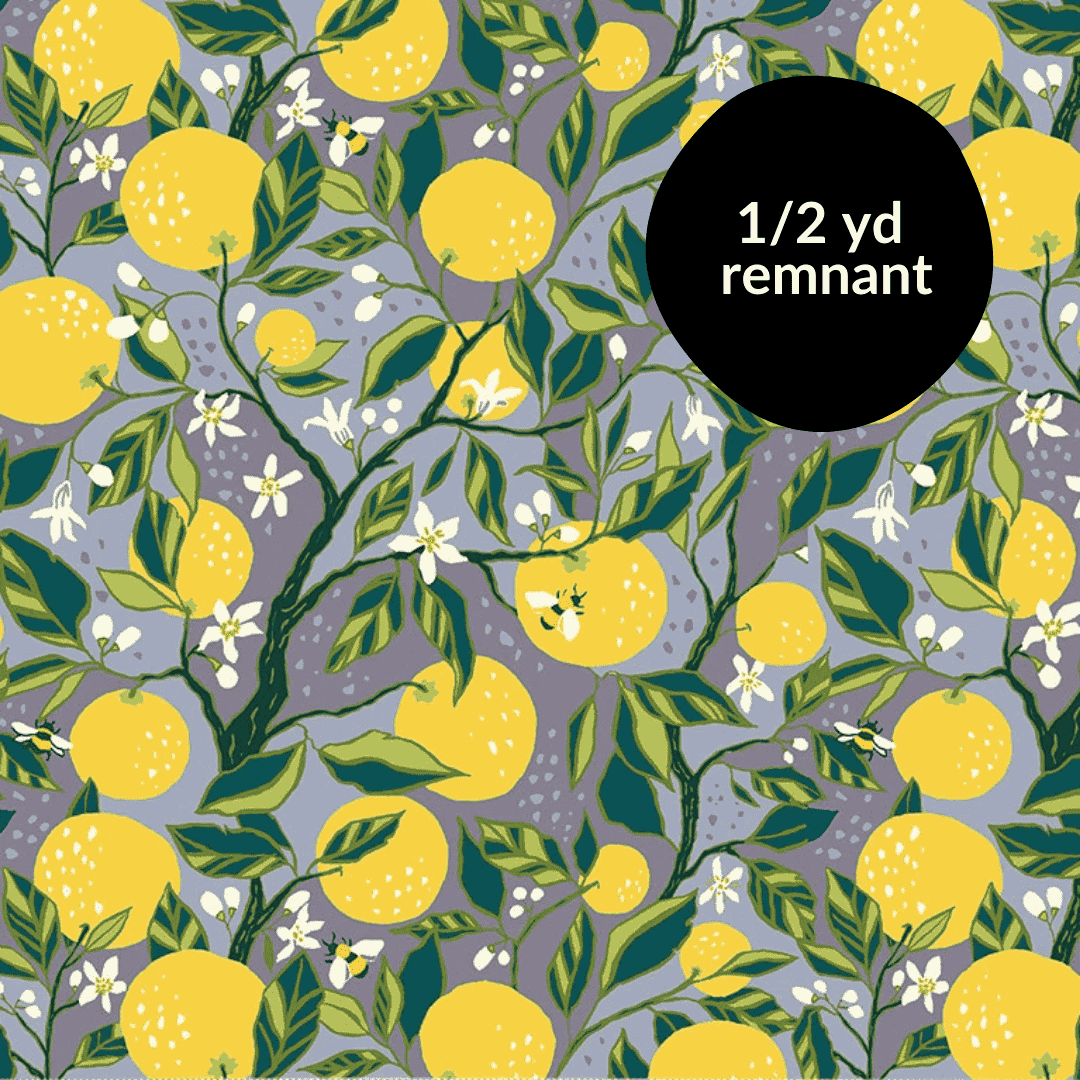 Remnant - 1/2yd Orchard & Grove - Branches - Lilac