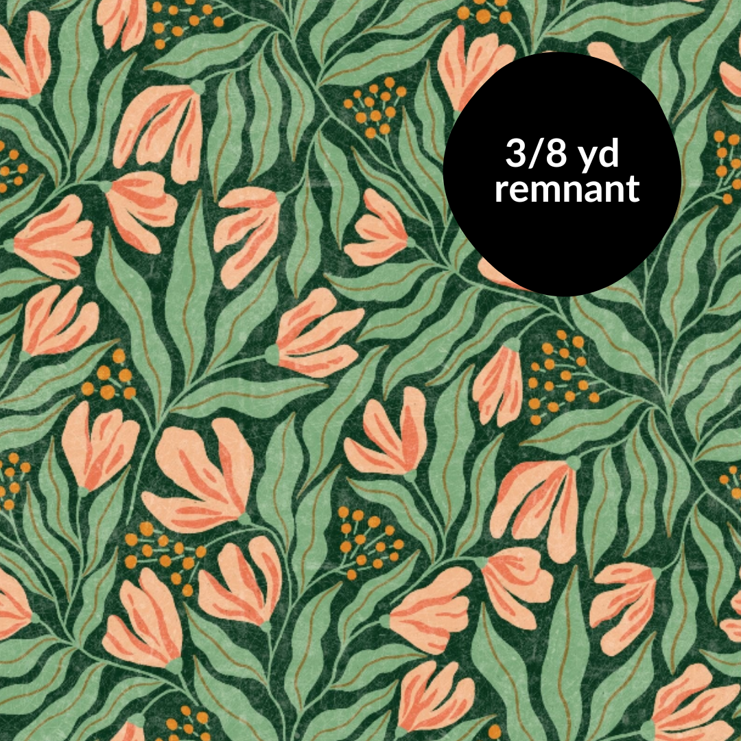 Remnant - 3/8yd Rosy Deco - Nadine