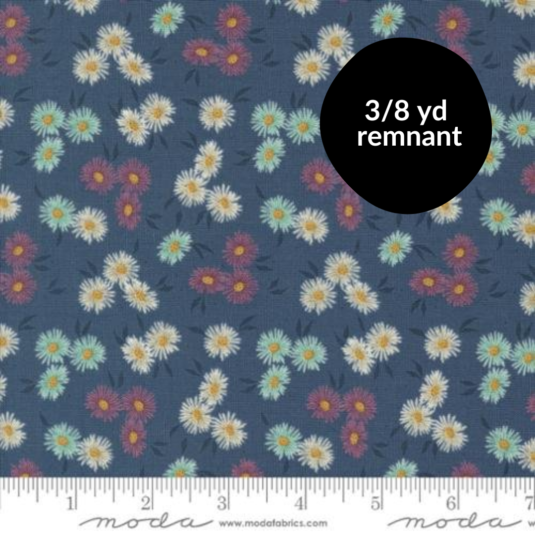 Remnant - 3/8yd Seaglass Summer - Beach Asters - Indigo Sea