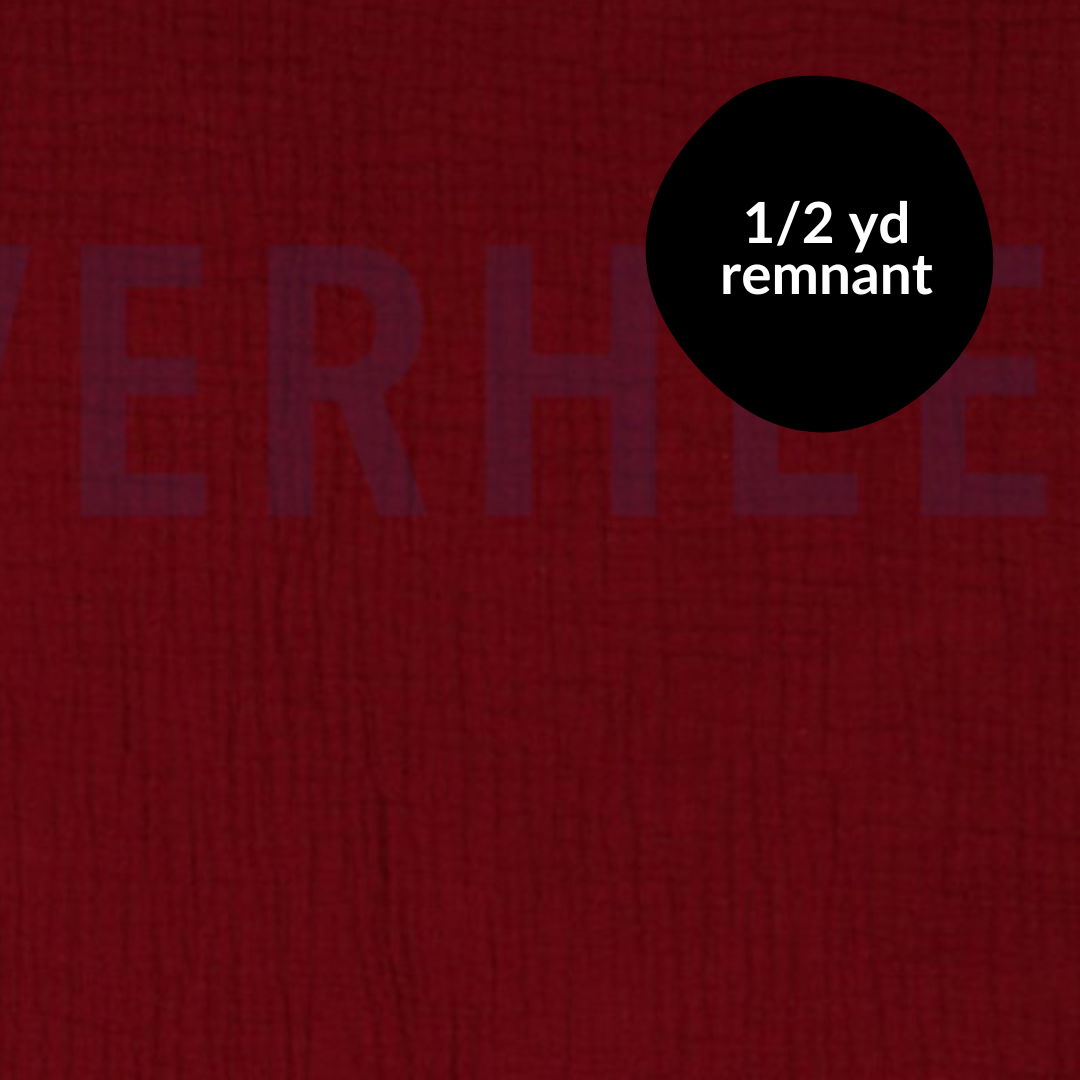 Remnant - 1/2yd Double Gauze - Wine 