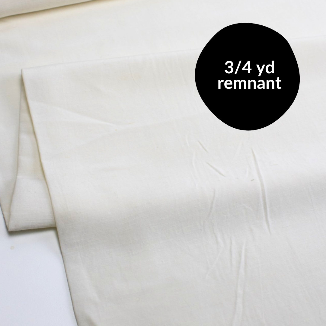 Remnant - 3/4yd Linen Blend - Cream 
