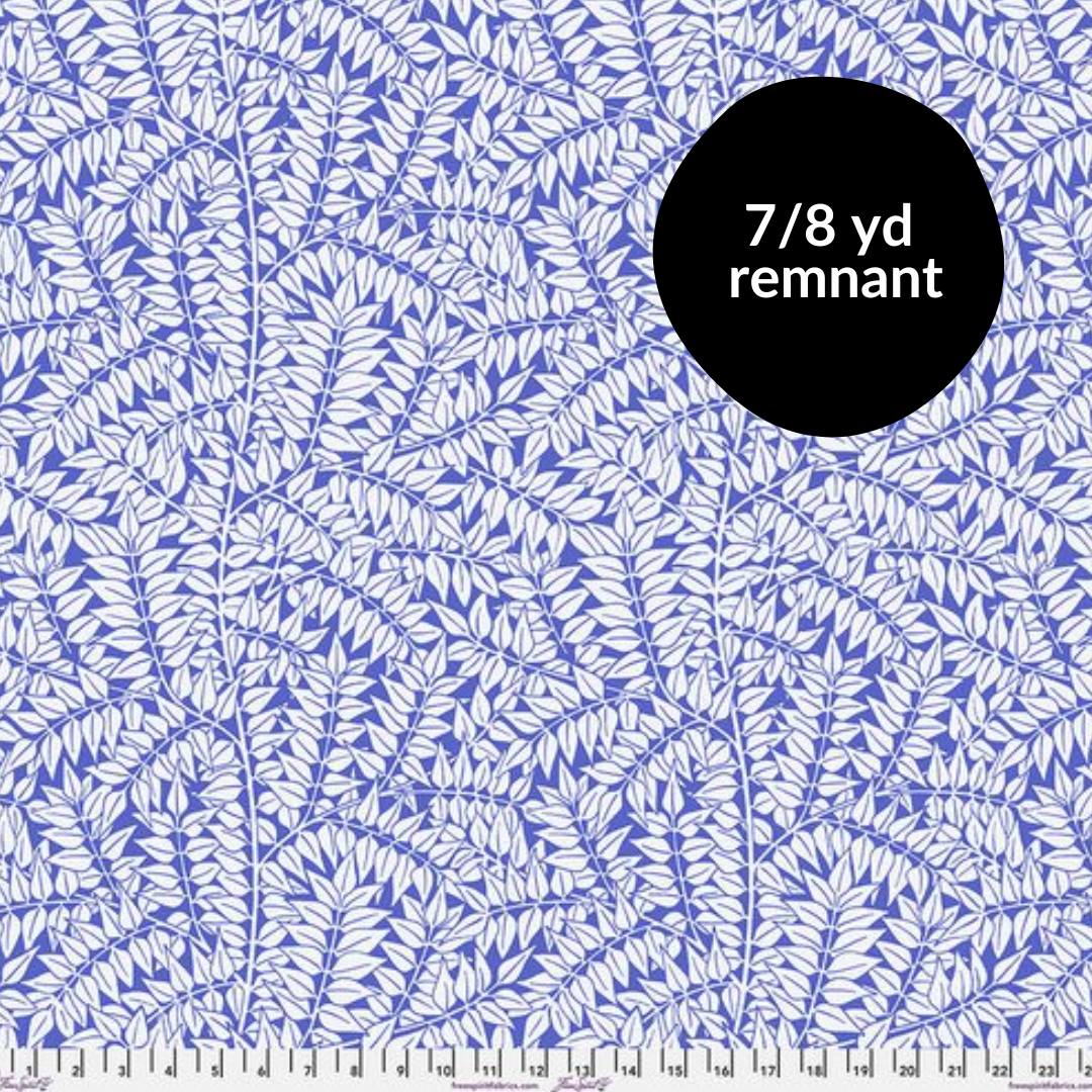 Remnant - 7/8yd Kaffe x Morris & Co - Branches - Blue Lawn 