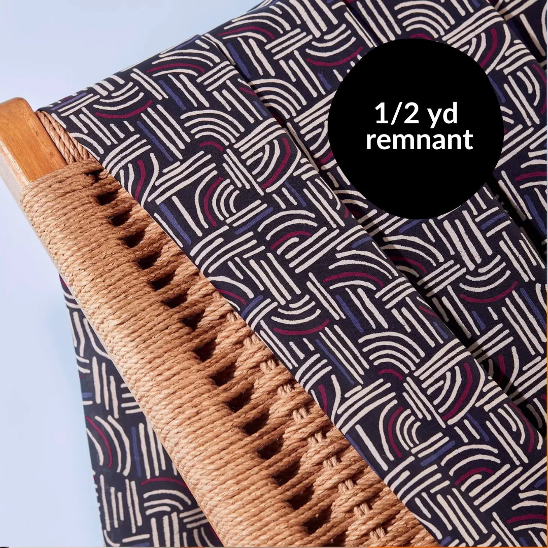 Remnant - 1/2yd Atelier Brunette Gauze - Hopscotch - Night