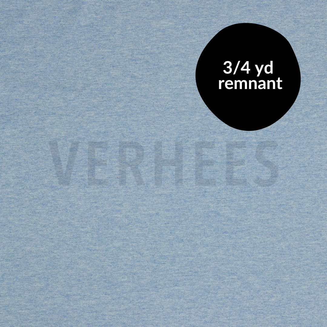 Remnant - 3/4yd Solid Jersey - Blue Melange 