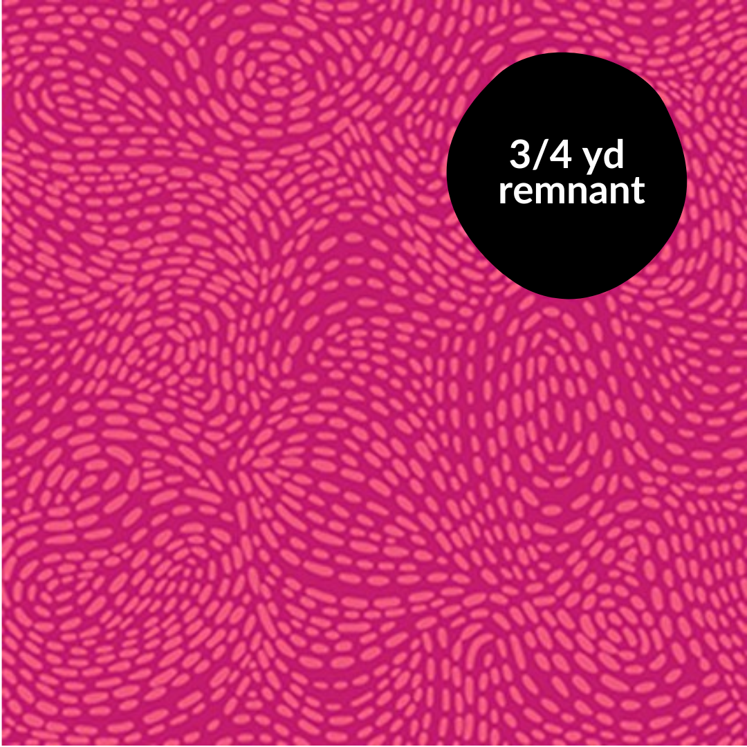 Remnant - 3/4yd Waved - Magenta 