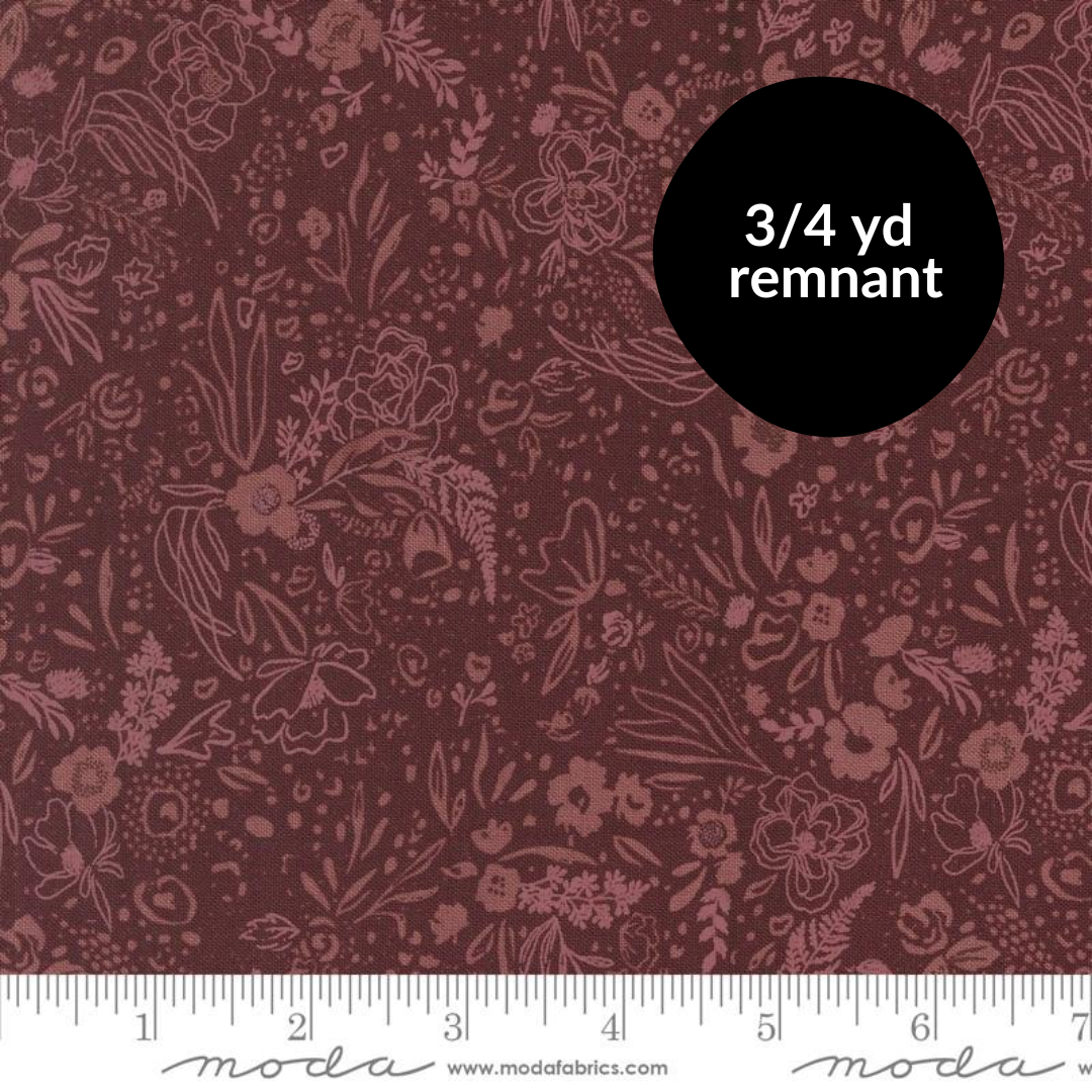 Remnant - 3/4yd Foraged Found - Field of Fancy - Merlot