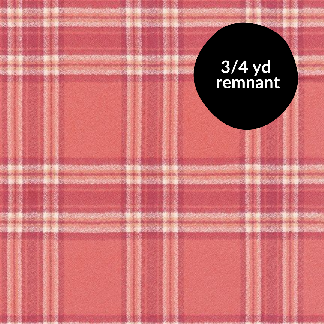 Remnant - 3/4yd Mammoth Organic Flannel - Brick 