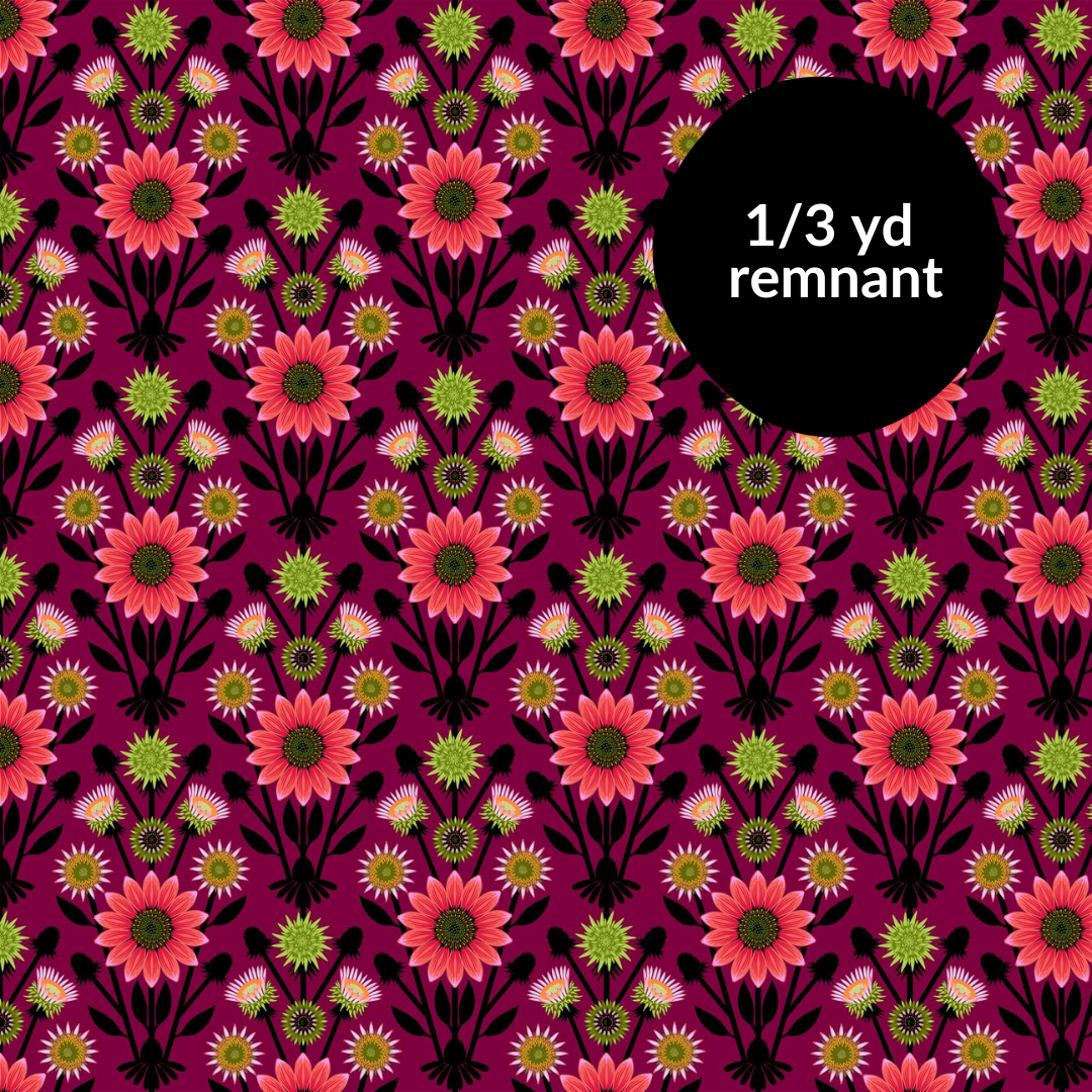 Remnant- 1/3yd Iconic - Lifespan - Eggplant