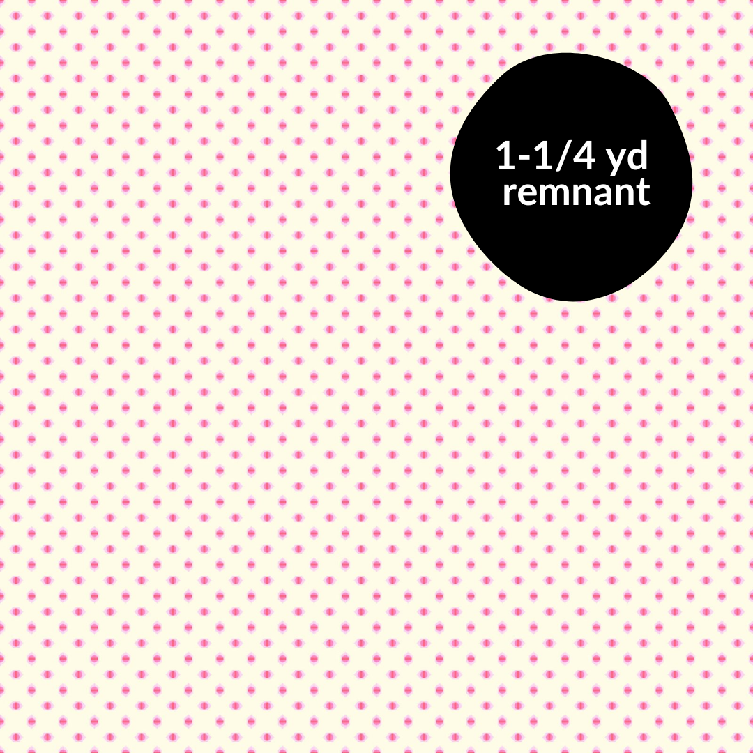 Remnant - 1-1/4yd Full Bloom - Dot - Coral