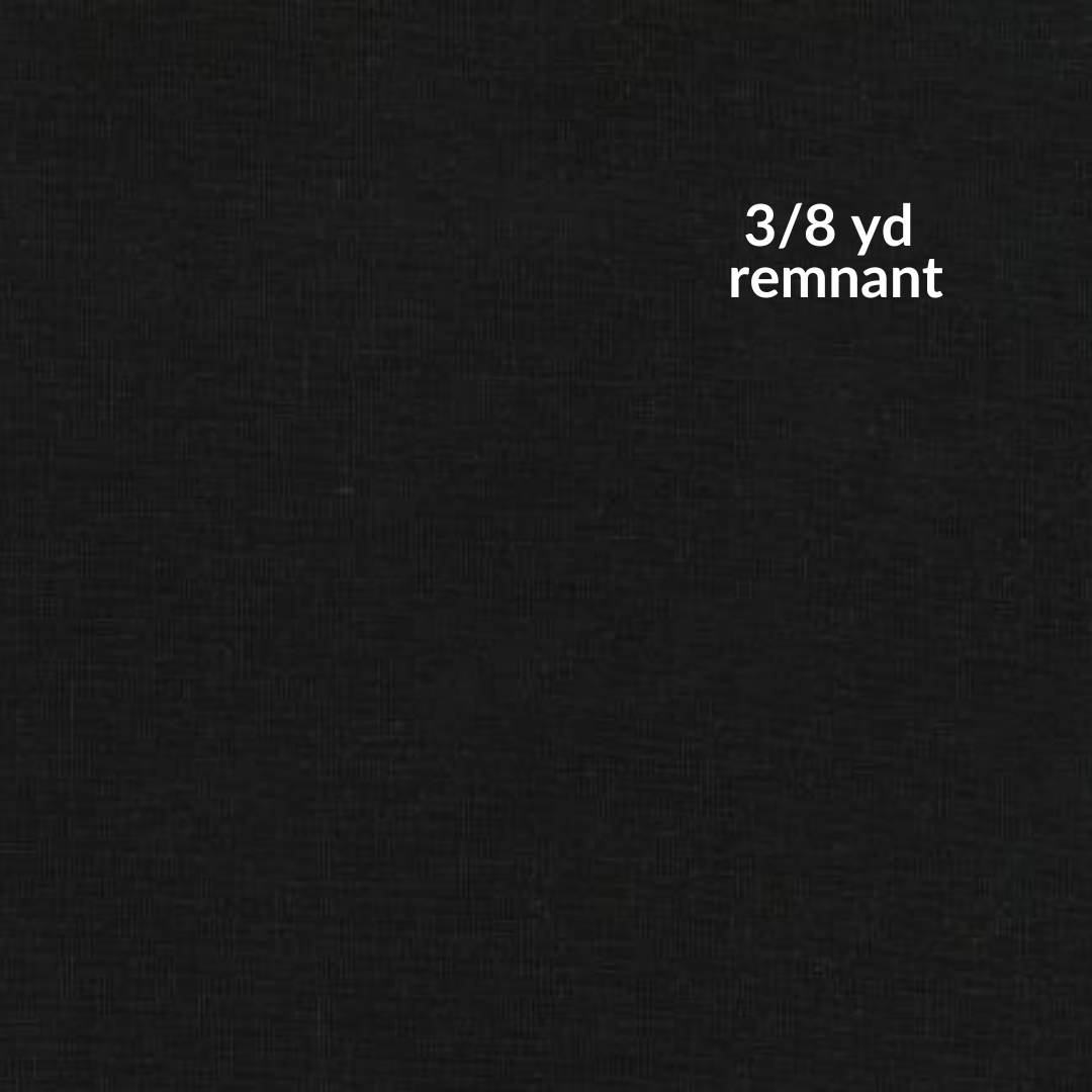 Remnant - 3/8yd Essex Linen - Black 