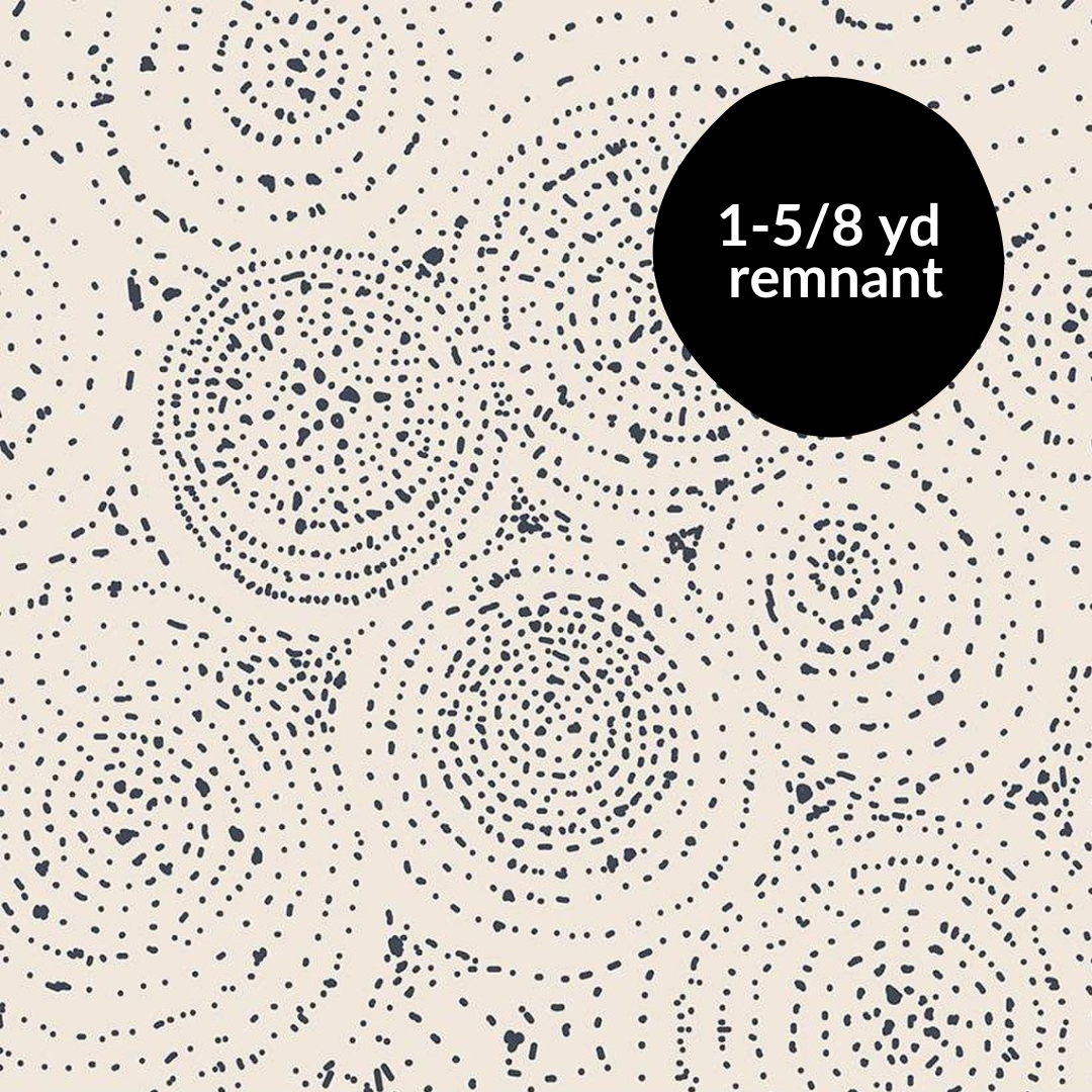 Remnant - 1 5/8yd In the Afterglow - Spiral - Cream