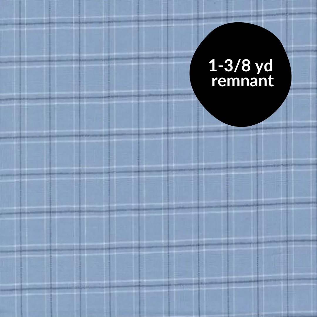 Remnant - 1 3/8yd Isabella Woven - Sky Blue 