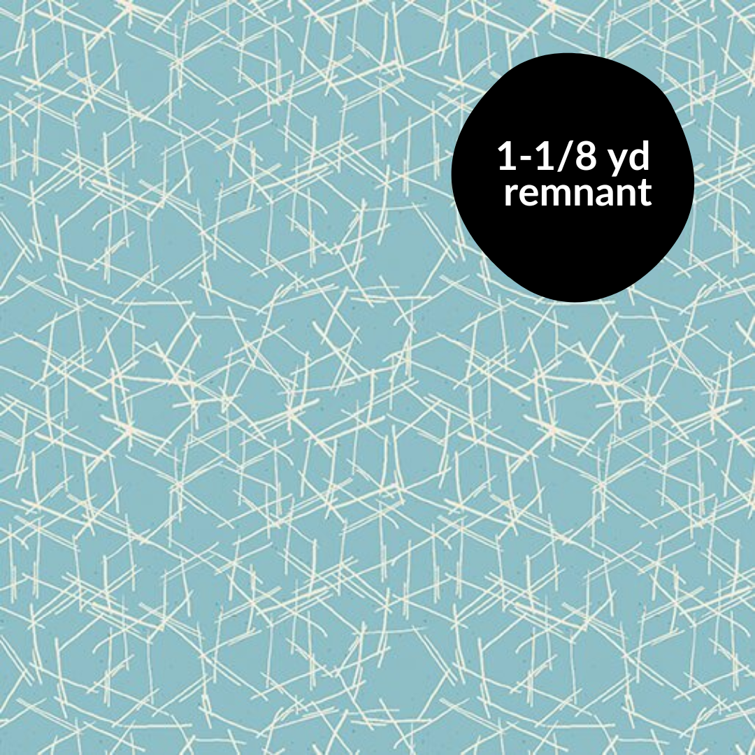 Remnant - 1-1/8yd Modern Vintage - Chisel - Aqua
