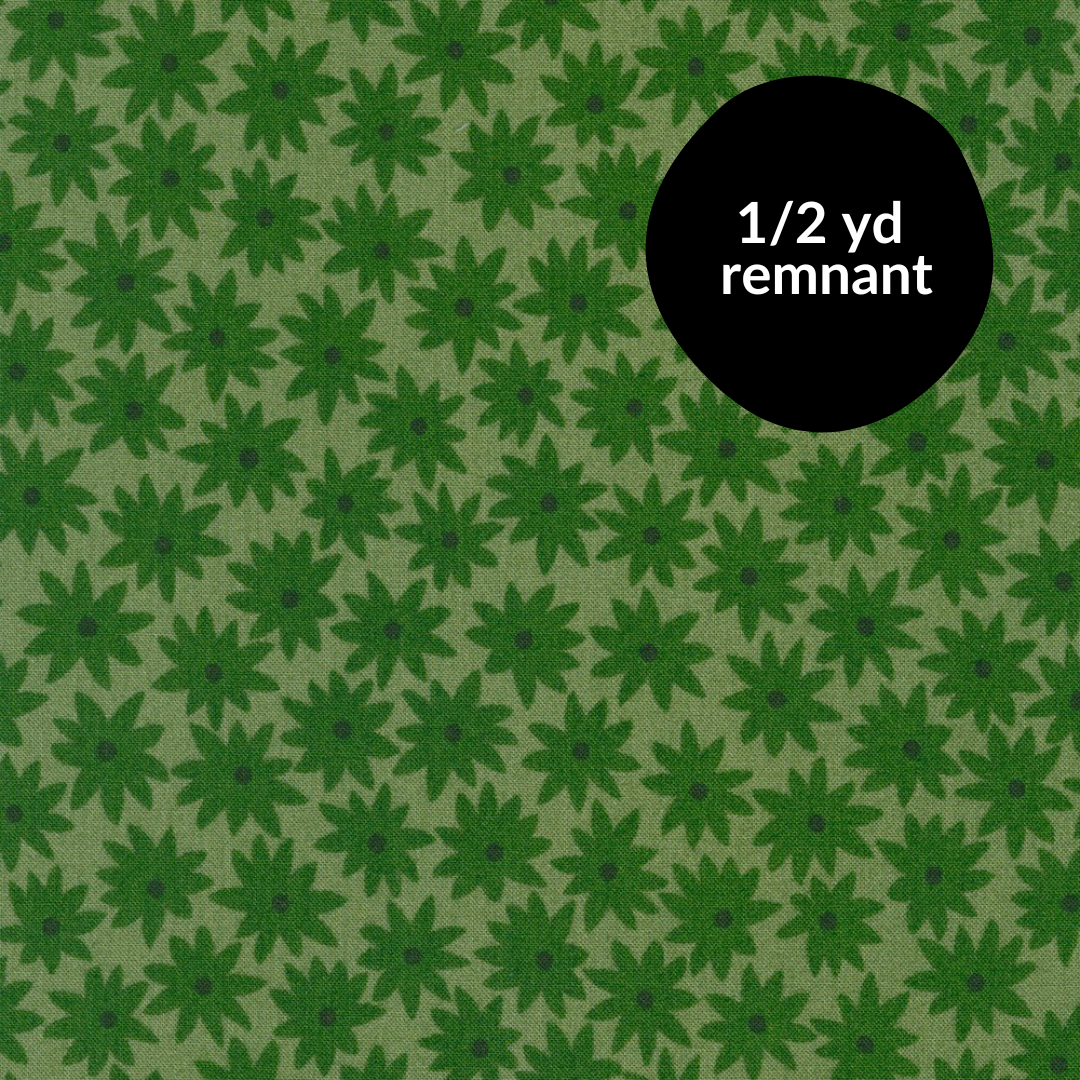 Remnant - 1/2yd Paintbox - Basil Stars 