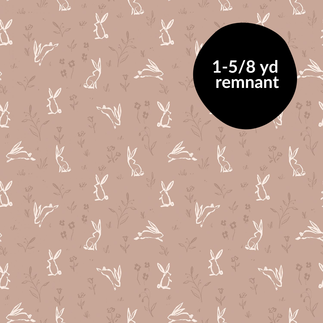 Remnant - 1-5/8yd Willow - Bunny Hop - Brownie