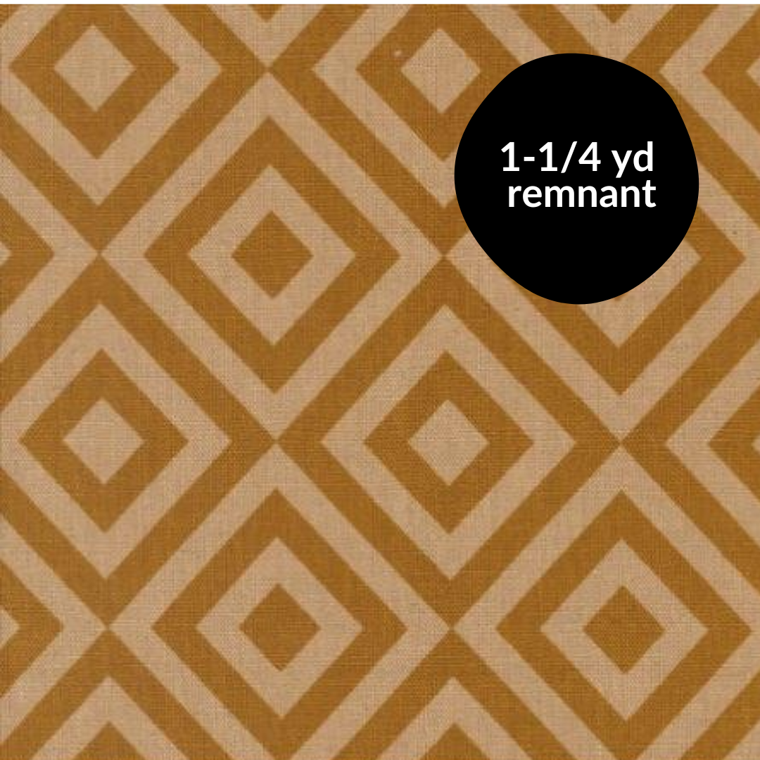 Remnant - 1-1/4yd Rainier Linen Canvas - Glacier Peak - Caramel