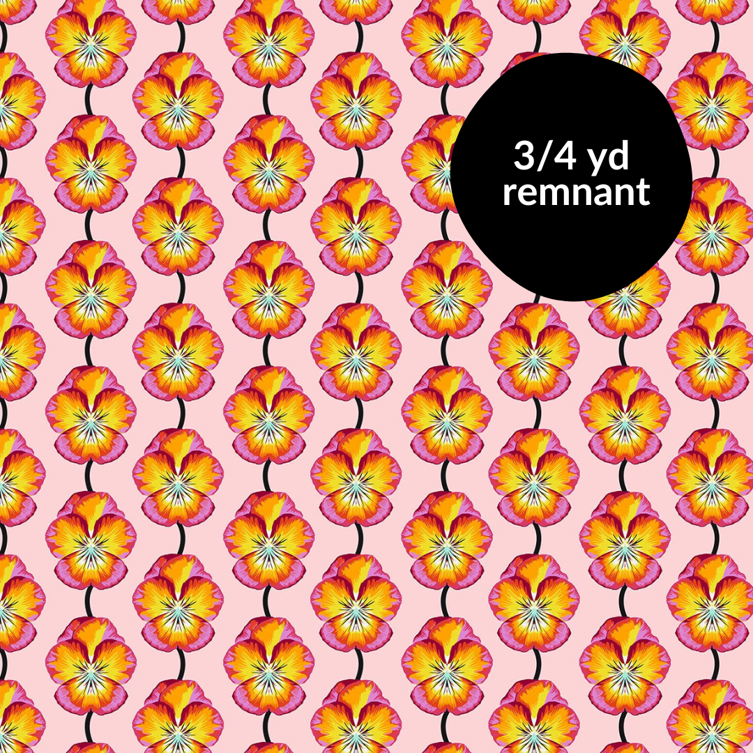 Remnant - 3/4yd Iconic - Pansy - Flame