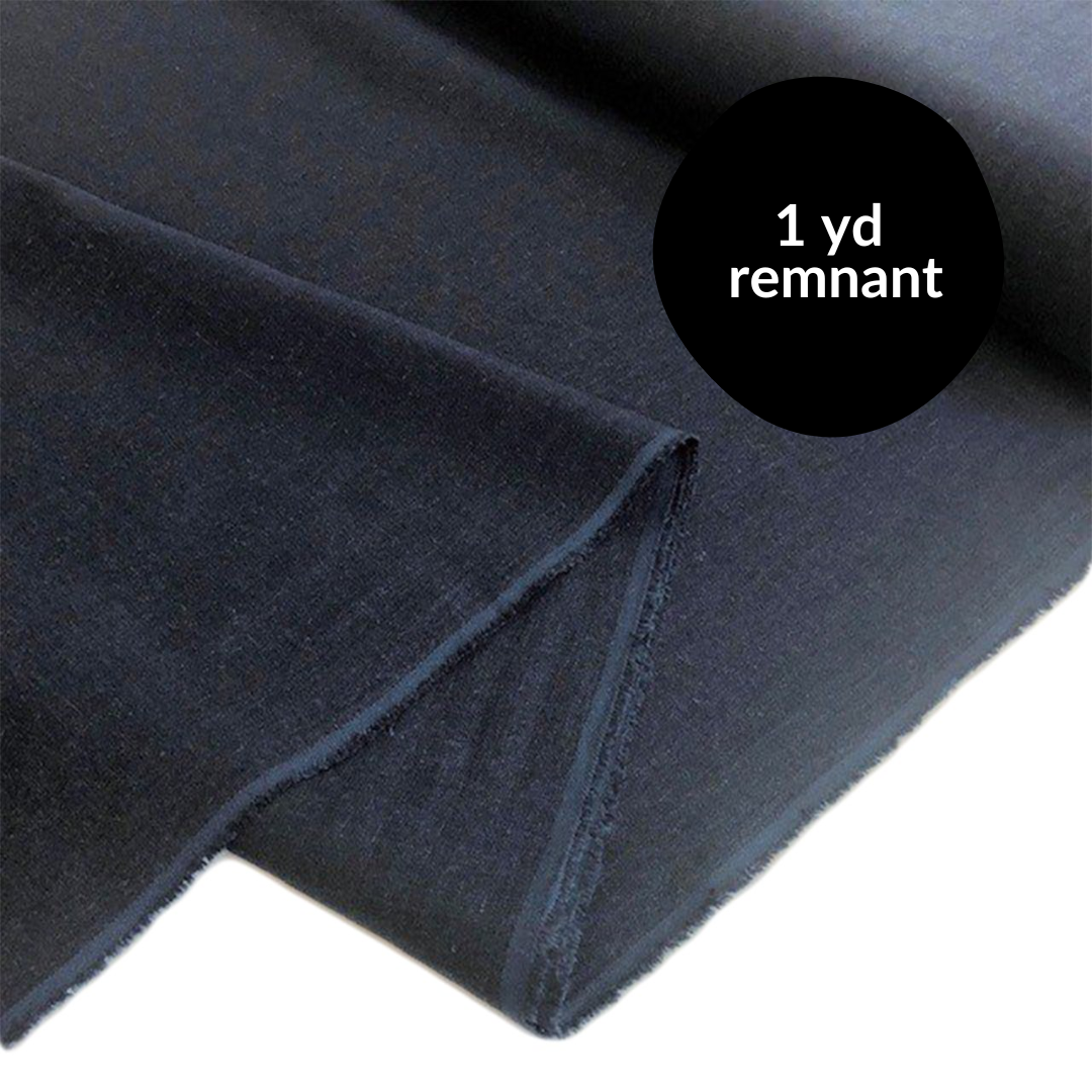 Remnant - 1yd Brussels Washer Linen Blend - Navy 